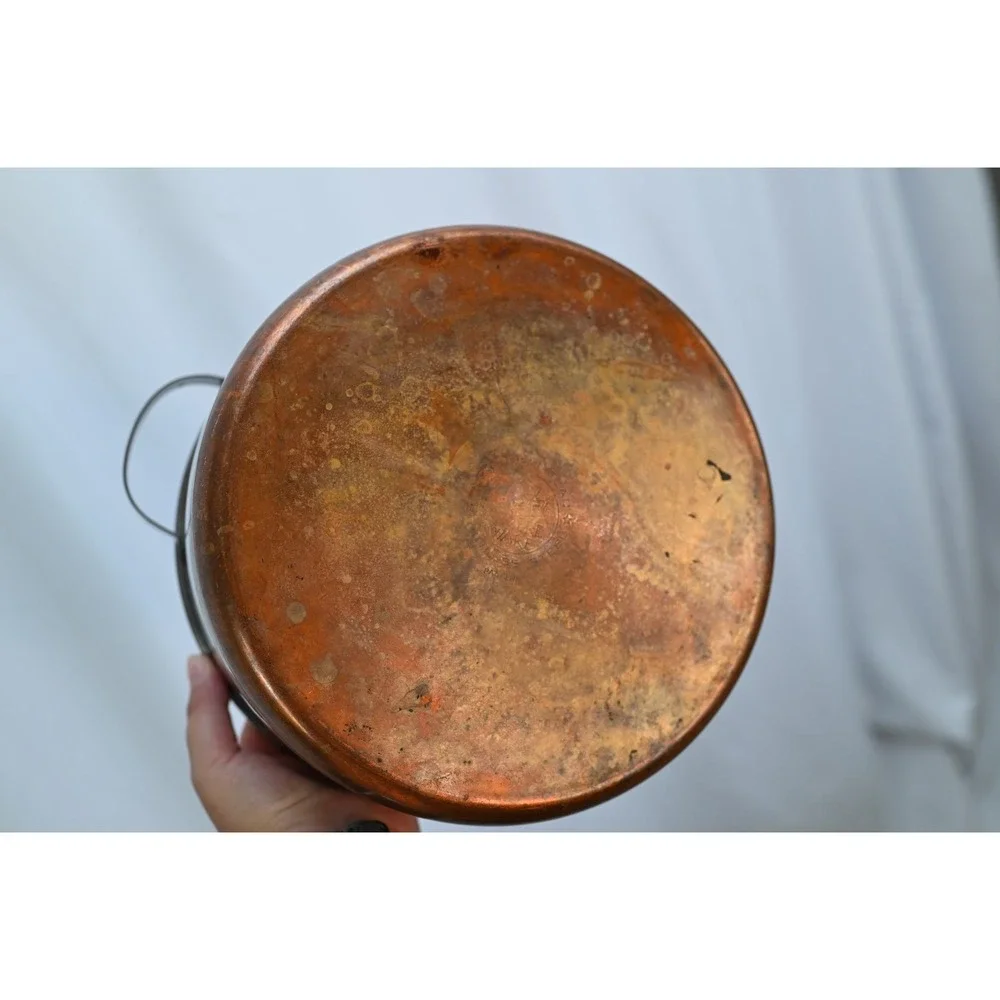 Revere Ware Copper Clad Bottom Stainless Steel Stock Pot 9.25 Inch Wide No Lid